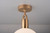 Buster + Punch Forked Ceiling, Globe, Opal, Large, Brass 