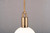 Buster + Punch Forked Pendant, Globe, Opal, Large, Brass 