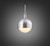 Buster + Punch Forked Pendant, Shade, Globe, Opal, Large, Steel 