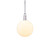 Buster + Punch Forked Pendant, Globe, Opal, Large, Steel 