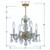 Traditional Crystal Mini Chandelier - Polished Brass, Swarovski Spectra Crystal 12"H