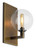 Gambit Single Wall Sconce, 1-Light, Aged Brass, 9"H (700WSGMBSCR 70P978Q)