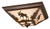 Yellowstone Flush Mount, 3-Light, Burnished Bronze, 14"W (CC55614BBZ C0GC)