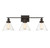 Drake Bath Vanity Light, 3-Light, English Bronze, Glass Shade, 28.5"W (8-9130-3-13 1MY0E)