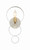 Luna Wall Sconce - Matte White, Antique Gold 14.75"H