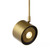 Visual Comfort & Co. Modern Collection ISO Head, 1-Light, LED, Brass, Aged Brass, 3.6"H (700FJISO8303003R-LED 70DG5HM) 