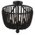 Crystorama Rylee Semi Flush Mount - Matte Black 16.5"H 