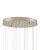 Pepper Round 15-Light Multi-Drop Pendant, 15-Light, Painted Silver, Nickel, 21"W, Currey and Company (9000-0691 VGYW)