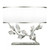 Foret Table Lamp, 2-Light, Silver, Faceted Crystal Leaves, White with Silver Trim Fabric Shade, 21.5"H (908610-1ST NG18)