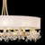 Azu Chandelier, Round, 10-Light, Gold, Champagne Fabric Shade, 34.5"W (915240-22ST NLY3)