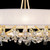 Azu Chandelier, Round, 10-Light, Gold, Champagne Fabric Shade, 34.5"W (915240-22ST NLY3)
