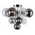 Pallocino Flush Mount, 6-Light, Chrome, 16"W (1205C16-6-601 3069LG0)