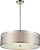 Mikayla Drum Shade Chandelier, 5-Light, Satin Nickel, Nickel Glass, 22"W (5555P22SN 3060DGR)