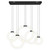 Hoops Chandelier, 5-Light, LED, Black, 44"W (1273P44-5-101-RC 3069NEJ)