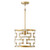 Hala Pendant, 1-Light, Bleached Natural Jute and Patinaed Brass, 13"W