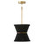 Cecilia Pendant, 1-Light, Black Rope and Patinaed Brass, 12"W