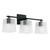 Lexi Bath Vanity, 3-Light, Matte Black, Clear Fluted Glass, 23"W