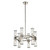 Revolve Candelabra Chandelier, 12-Light, Polished Nickel, Clear Glass, 18.63"D