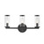 Revolve Bathroom Vanity Light, 3-Light, Urban Bronze, Clear Glass, 17.63"W