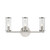 Revolve Bathroom Vanity Light, 3-Light, Polished Nickel, Clear Glass, 17.63"W