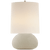 Visual Comfort & Co. Signature Collection Sumava Medium Table Lamp, 1-Light, Marion White, Linen Oval Shade, 26.5"H (ARN 3638MWT-L CLY3Y) 