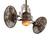Traditional Gyro Ceiling Fan, 6-Blade, 1-Light, LED, Belcaro Walnut, Belcaro Walnut Blades, 42"W (F502L-BCW HMYG)