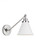 Visual Comfort & Co. Studio Collection Wellfleet Single Arm Cone Task Sconce, 1-Light, Matte White and Polished Nickel, 8.75"H (CW1121MWTPN 706U4K6) 