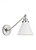 Wellfleet Single Arm Cone Task Sconce, 1-Light, Matte White and Polished Nickel, 8.75"H (CW1121MWTPN 706U4K6)