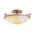 Hubbardton Forge Plain Semi-Flush Mount, 2-Light, Sterling, Sand Glass, 14.5"W (124302-SKT-85-SS0047 5D0QQW) 