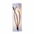 Hubbardton Forge Forged Leaf & Stem Right Wall Sconce, 2-Light, Sterling, Ivory Art Glass, 17"H (205770-SKT-RGT-85-CC0411 5DGW4L) 