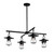 Mason Outdoor Chandelier, 4-Light, Coastal Natural Iron, Clear Glass, 33.9"W (364212-SKT-MULT-20-ZM0435 5DKWRE)