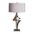 Hubbardton Forge Antasia Table Lamp, 1-Light, Sterling, Flax Shade, 27.4"H (272800-SKT-85-SE1695 5DKTU5) 