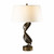 Folio Table Lamp, 1-Light, Sterling, Flax Shade, 25.1"H (272920-SKT-85-SE1815 5DKTVL)