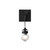 Hubbardton Forge Kiwi Wall Sconce, 1-Light, Black, Clear Glass, 12-Volt, 12.25"H (203325-SKT-10-ZM0565 5DGU4X) 