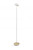 Royyo Floor Lamp, LED, Matte White, Brushed Brass Base, 45.5"H (RYO-SW-MWT-BRS-FLR 407UEMP)