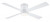 Fanimation Kwartet Ceiling Fan, 4-Blade, LED, 1-Light, Matte White, Matte White Blades, 52"W (FPS8553MW KDQ9) 