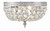 Crystorama Ceiling Mount 2 Light Flush Mount - Polished Chrome, Clear Italian 6.5"H 