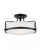 Hinkley Harper Semi-Flush Mount, 3-Light, Black, 18"W (3643BK 9Q9HA) 