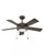 Croft Ceiling Fan, 5-Blade, 1-Light, Metallic Matte Bronze, Metallic Matte Bronze Blades, 42"W (904042FMM-LIA 9U2D0)