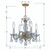 Crystorama Traditional Crystal Mini Chandelier - Polished Brass, Clear Italian 12"H 