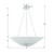 Crystorama Broche Chandelier - Matte White 12"H 