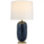 Visual Comfort & Co. Signature Collection Incasso Large Table Lamp, 1-Light, Mixed Blue Brown, Linen Shade, 31.5"H (TOB 3685MBB-L CX03N) 