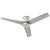 Oxygen Adora Hugger Outdoor Ceiling Fan, 3-Blade, Satin Nickel, Silver Blades, 52"W (3-111-24 42R02) 