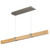 Oxygen Decca Linear Chandelier, 1-Light, LED, Satin Nickel, White Oak, Matte White Shade, 48.25"W (3-48-5224 42P3Y) 