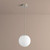 Oxygen Luna Pendant, 1-Light, LED, Polished Chrome, White Shade, 10"W (3-672-20 3ZQD8) 