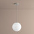 Oxygen Luna Pendant, 1-Light, LED, Polished Chrome, White Shade, 12"W (3-673-20 3ZQDG) 