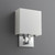 Oxygen Chameleon Wall Sconce, 1-Light, LED, Polished Chrome, White Shade, 11.75"H (3-521-14 3ZNCU) 