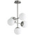 Oxygen Nebula Pendant, 5-Light, LED, Satin Nickel, Satin Opal Shade, 16.75"W (3-680-24 42Q3N) 