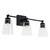 Capital 3-Light Soft White Glass Vanity in Matte Black 