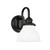Capital Baxter 1-Light Sconce with Milk Glass in Matte Black 